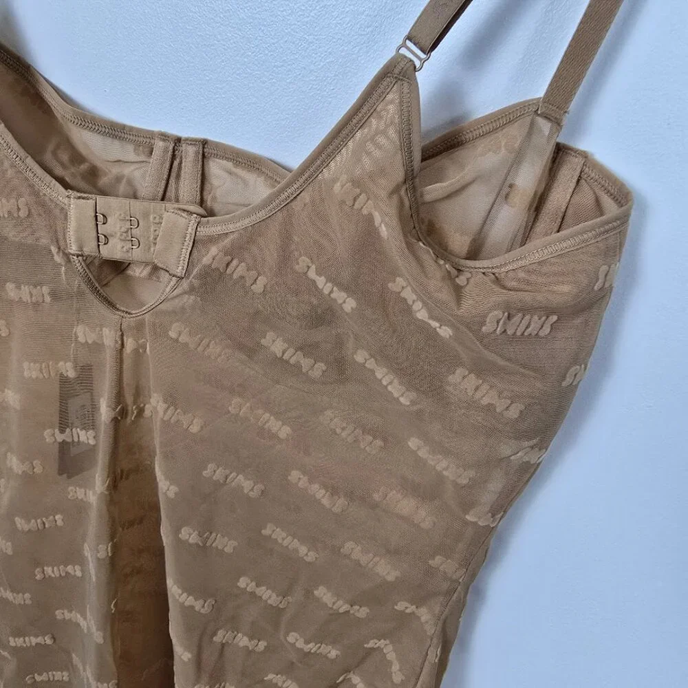 SKIMS After Hours Logo Mesh Slip Dress 2X